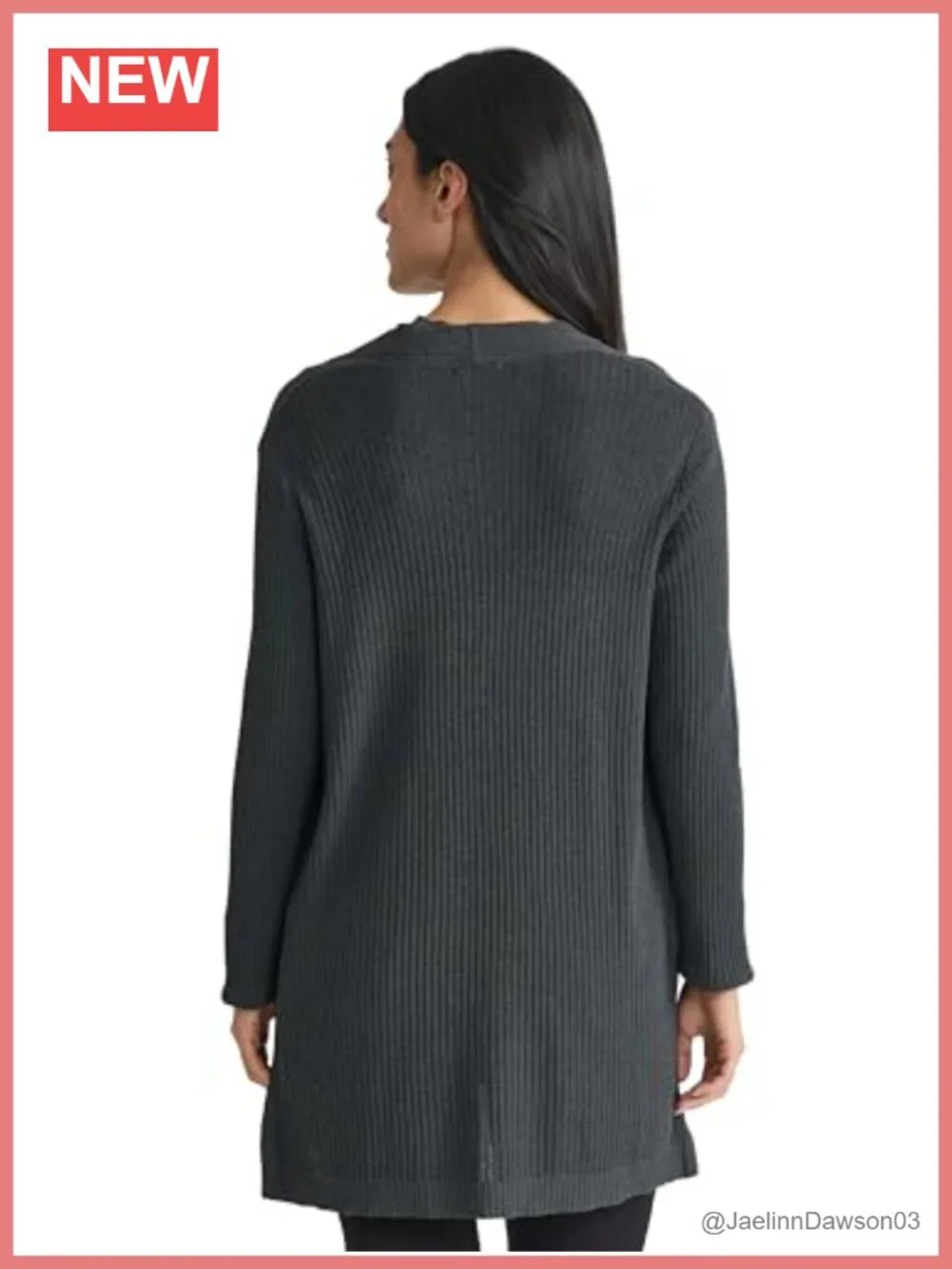 Ribbed Cardigan Sweater Long Sleeve Polyester Viscose Workwear